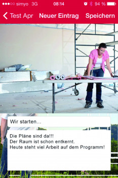 Bauking Bietet seinen Kunden mit einem "Bautagebuch" eine neue App an.