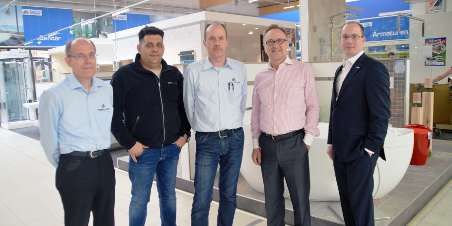 Dr. Wolfgang Kömpf, Carmelo Giarmana, Josef Volmering, Dieter Jäger, Peter Abraham