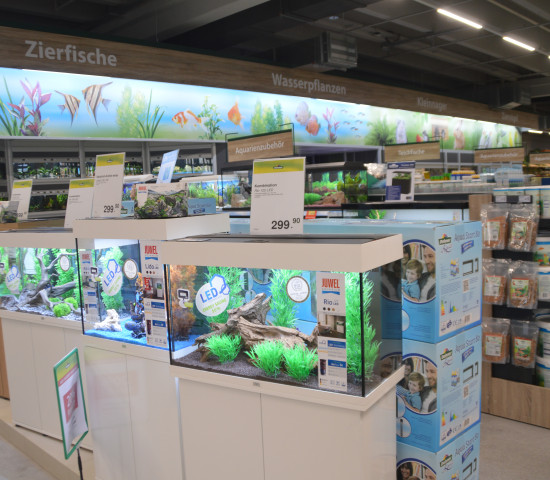 Für die Heimtierabteilung stehen 600 m² zur Verfügung.