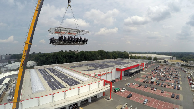 Mit einer Drohne ließ Ziesak das Spektakel von oben fotografieren.