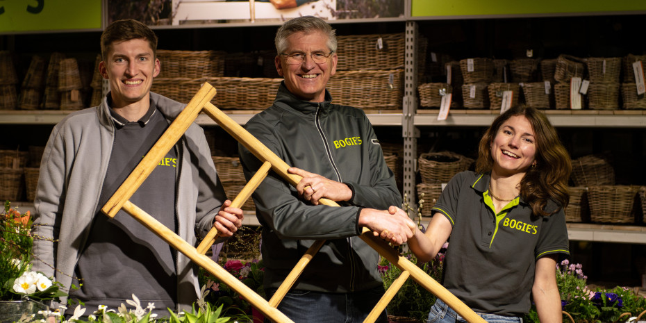 Die nächste Generation ist bereit: Martin Bogie (M.) übergibt an seine Kinder Matthias, Sophia und Jonas (nicht im Bild).&nbsp;