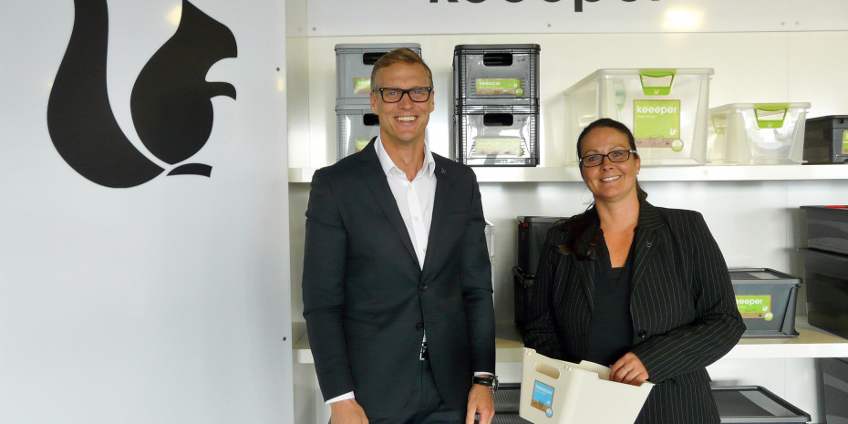 Mike Carlos Wolf, Geschäftsführer der keeeper GmbH, und Martina Goldstein, Marketingleitung
