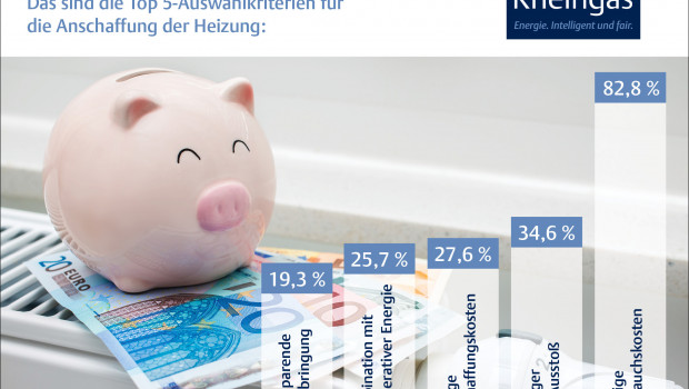Deutsche achten bei Heizung vor allem auf den Preis, so Rheingas.