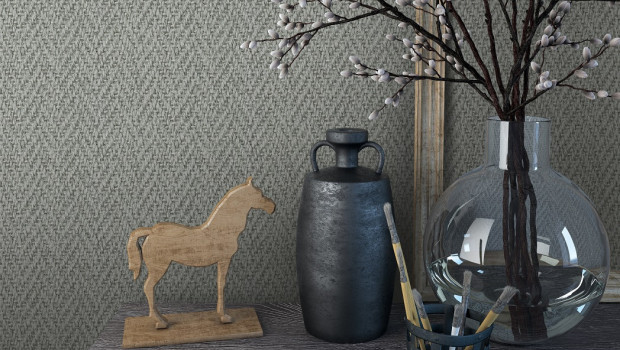 Die Tapeten muten in diesem Jahr wie Textilien an.&nbsp;