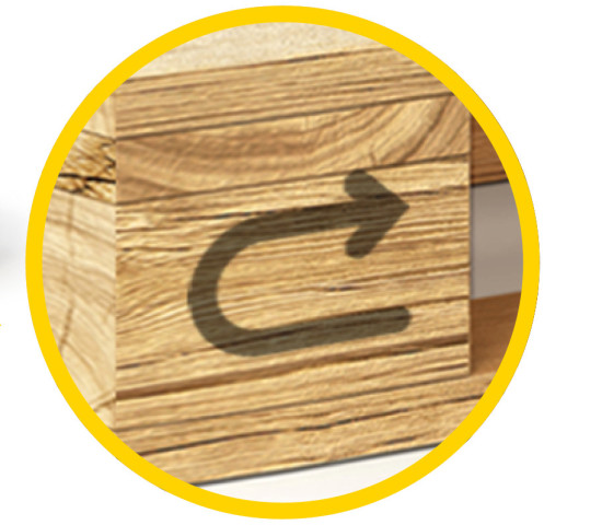 Auch Paletten werden zurückgenommen – sie sind mit einem entsprechenden Symbol gekennzeichnet.