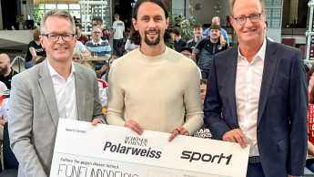 „Schöner Wohnen Polarweiss“ und Sport1 spenden