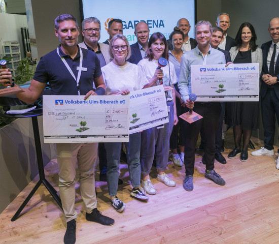 Preisträger und Jury des "Gardena brand award" in Köln auf der Spoga+Gafa.