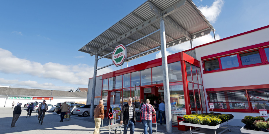 Der Eingangsbereich des neuen Hagebaumarktes in Tuttlingen.