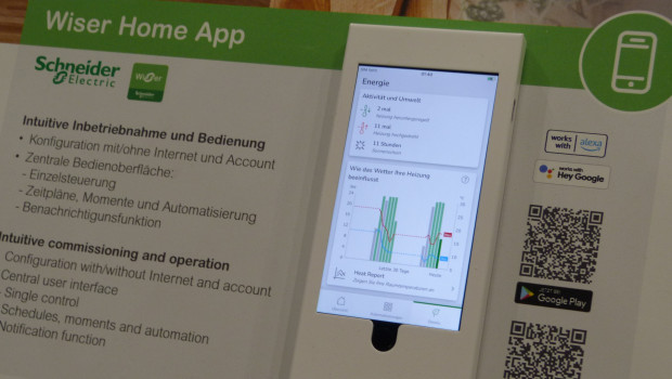 Mit Produkten wie der Wiser App von Schneider Electric lässt sich der Energieverbrauch im Haus überwachen und steuern.&nbsp;