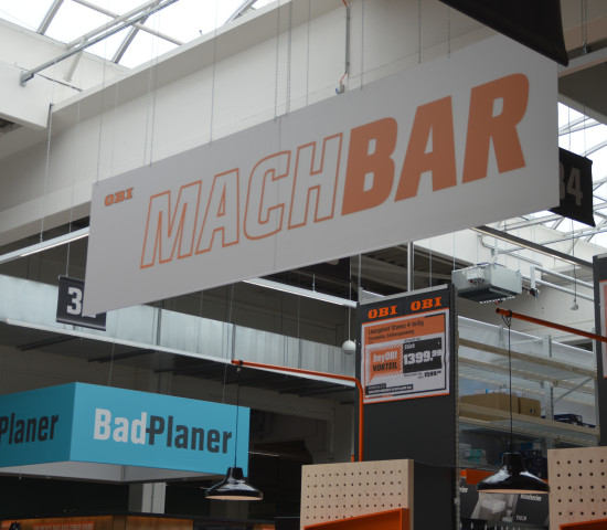 Mach-Bar, Bad-Planer, Küchen-Planer, Garten-Planer: Obi hatte seine neuesten Konzepte mit nach Tübingen gebracht.